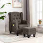 Voir la diapositive 1 : VIDAXL Fauteuil de massage avec repose-pied Taupe Tissu