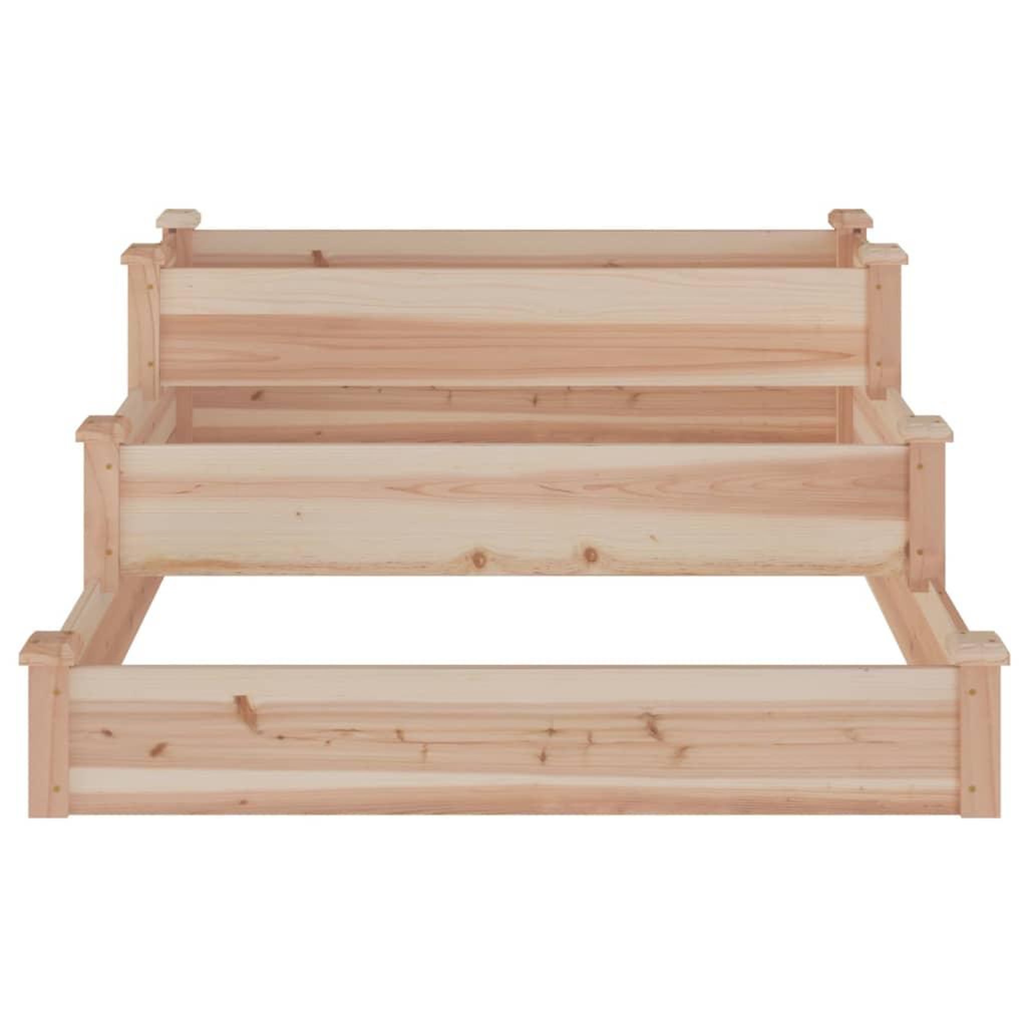 Voir la diapositive 4 : VIDAXL Lit sureleve de jardin 120x120x56 cm bois massif de sapin
