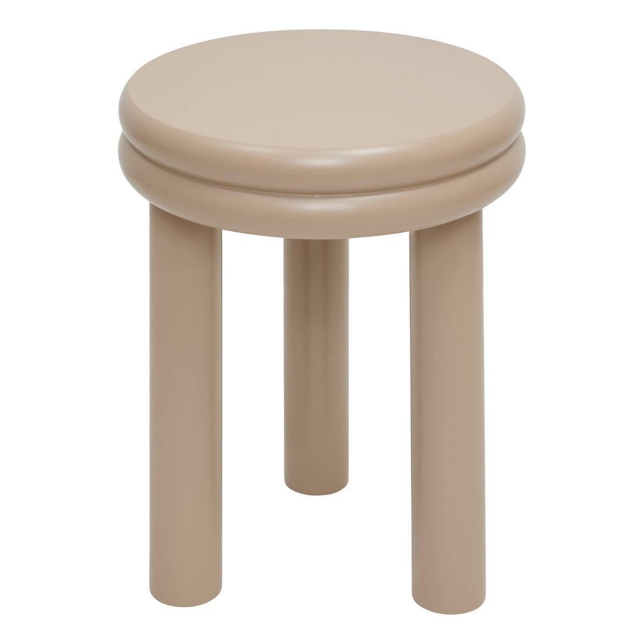 ATMOSPHERA Table d'appoint ronde  plump  40cm beige
