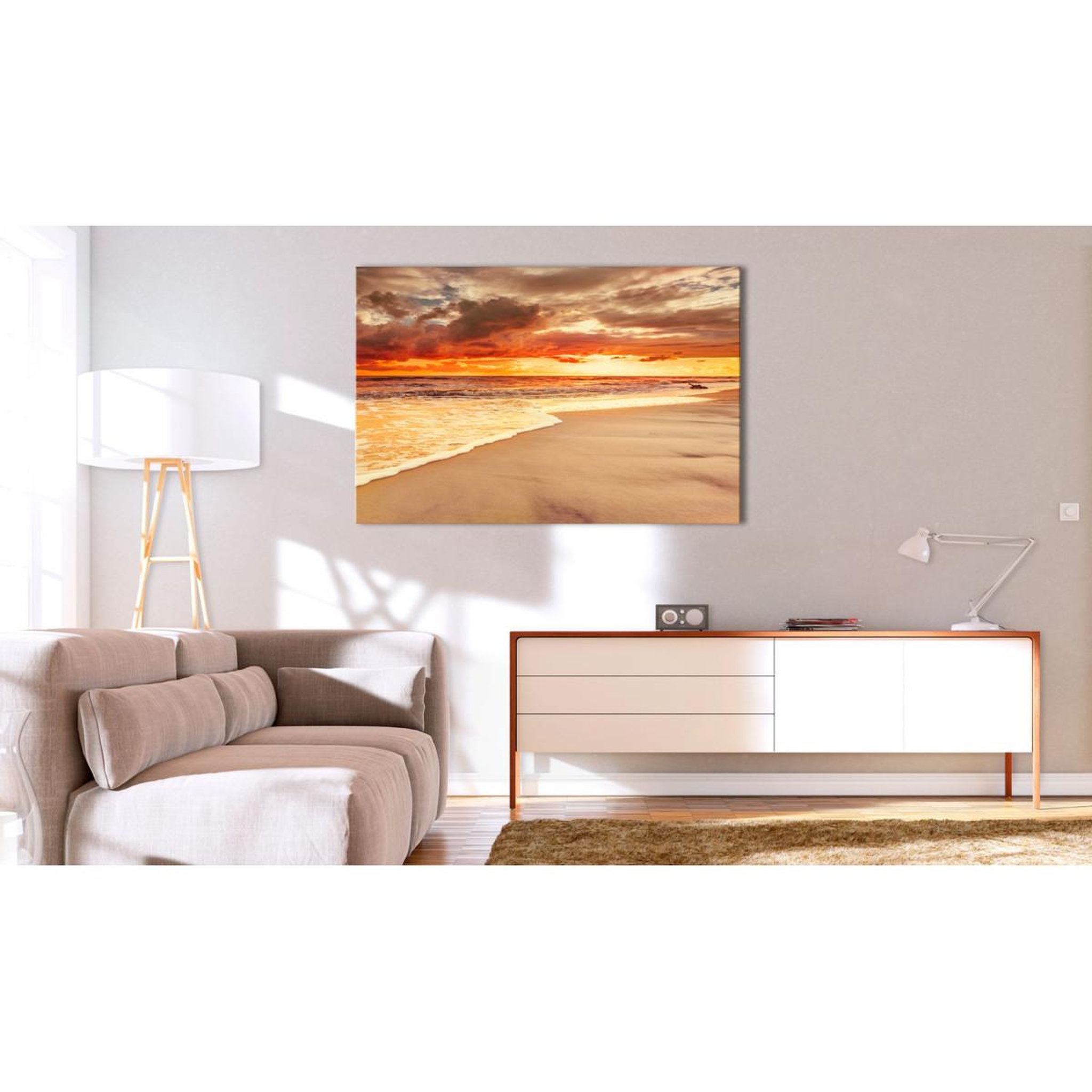 Voir la diapositive 2 : Paris Prix Tableau imprimé  beach : beatiful sunset ii