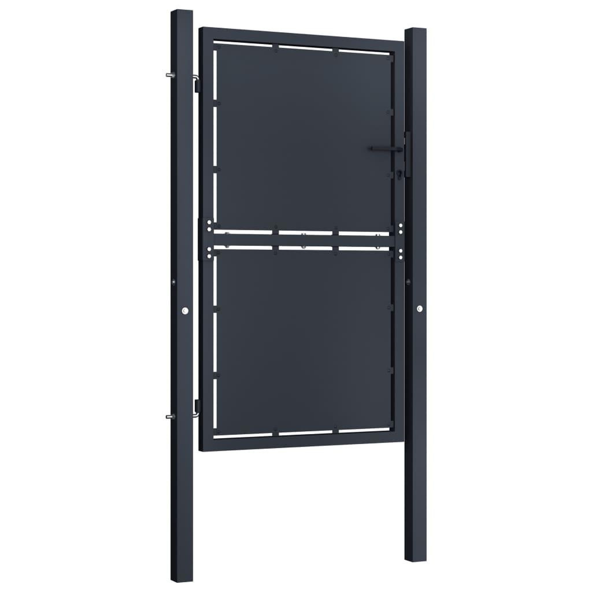 Voir la diapositive 2 : VIDAXL Portail de jardin Acier 100 x 175 cm Anthracite