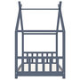 Voir la diapositive 5 : VIDAXL Cadre de lit d'enfant Gris  Bois de pin massif 90 x 200 cm