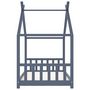 Voir la diapositive 5 : VIDAXL Cadre de lit d'enfant Gris  Bois de pin massif 90 x 200 cm