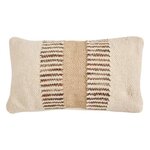 ATMOSPHERA Coussin Déco Effet Jute  Striscia  30x50cm Ivoire