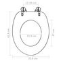 Voir la diapositive 6 : VIDAXL Siege de toilette avec Couvercle MDF Design simple Noir