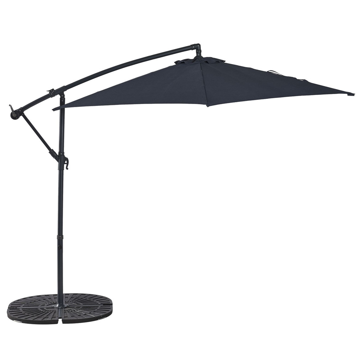 GARDENSTAR Parasol déporté rond D3 x H2.45 m gris bleuté  LEA