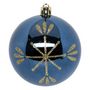 Voir la diapositive 4 : ATMOSPHERA Lot de 8 Boules de Noël  Maison des Couleurs  8cm Bleu & Or