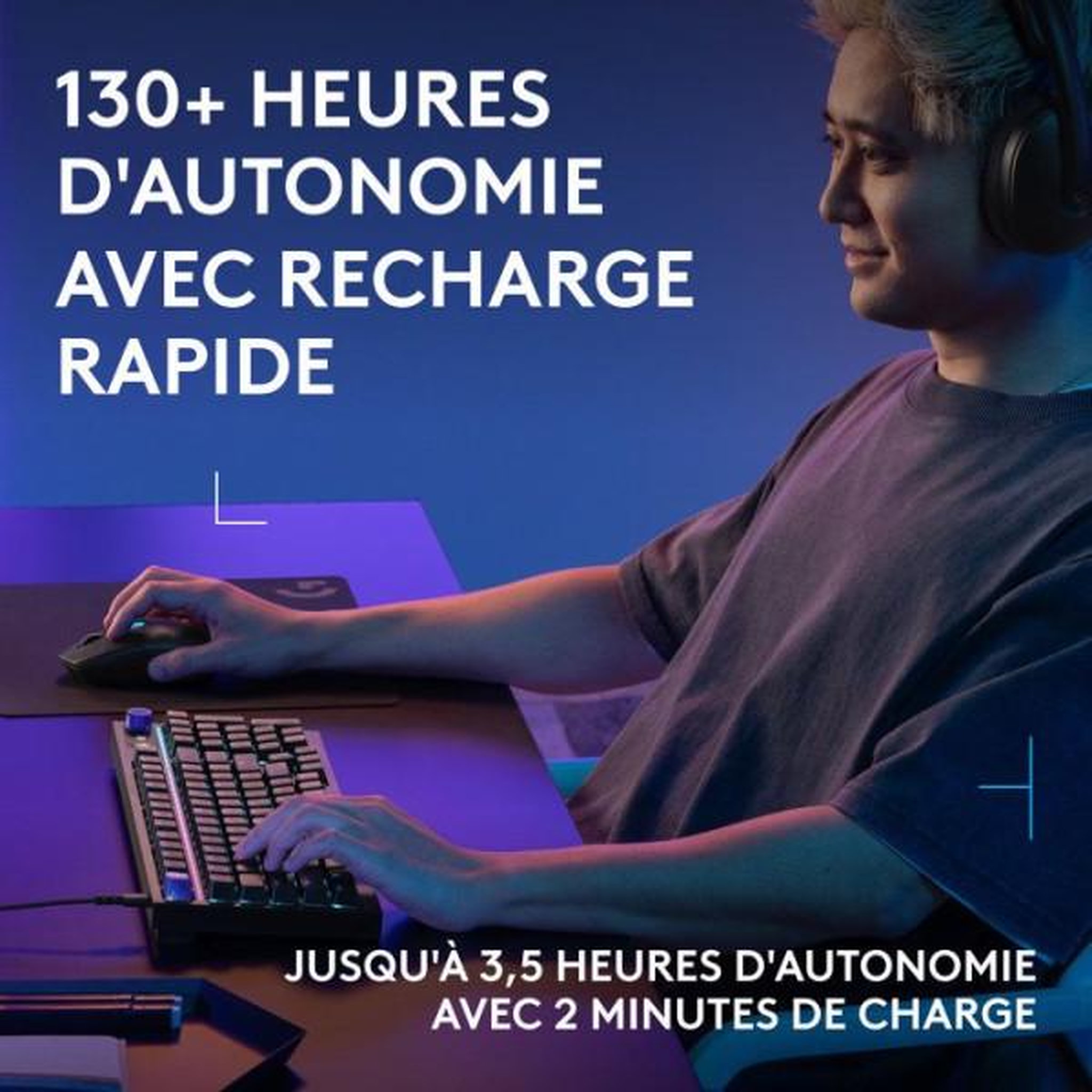 Voir la diapositive 6 : Logitech Souris gamer sans fil g305 x lightspeed noir ewr