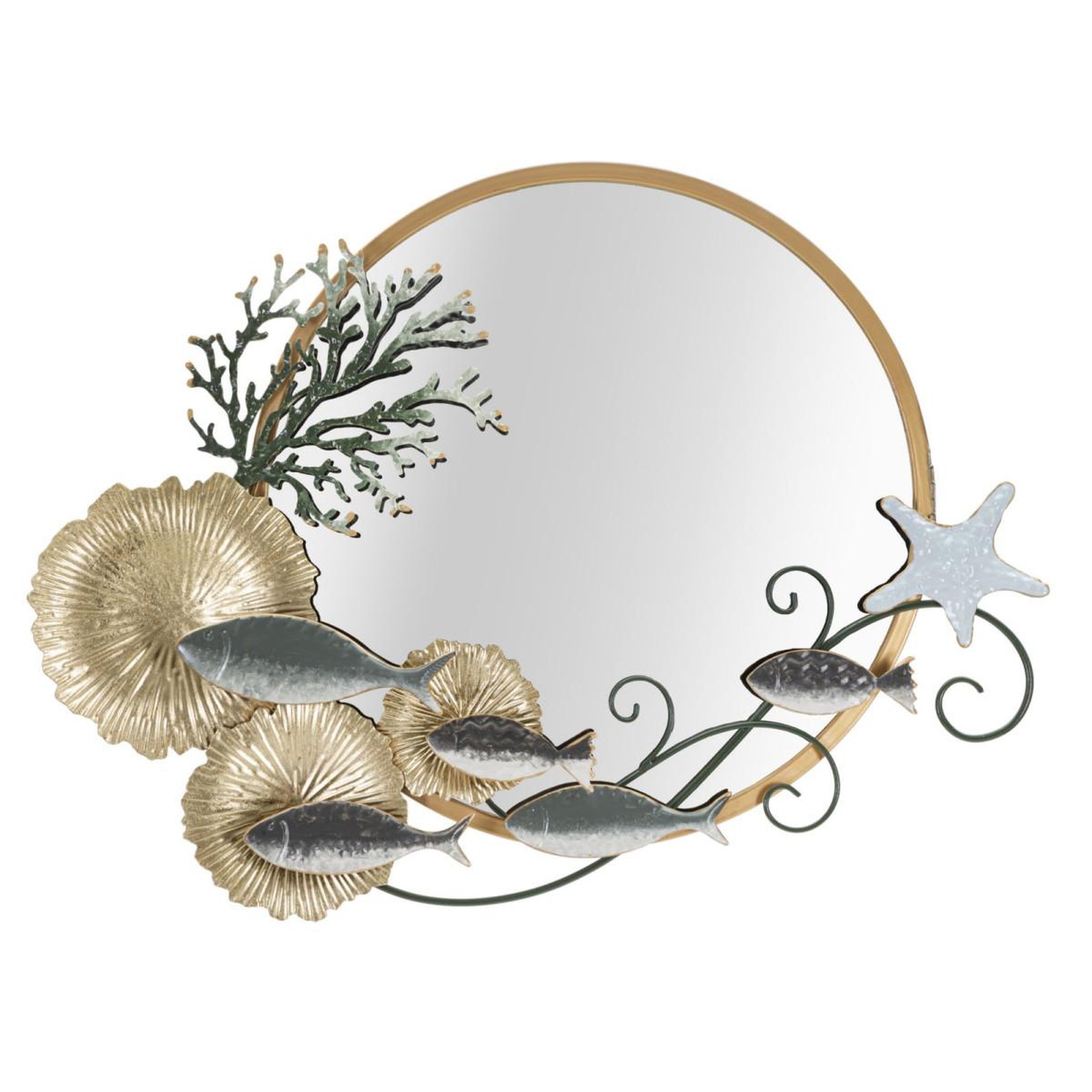 Paris Prix Miroir mural déco  coral  88cm multicolore