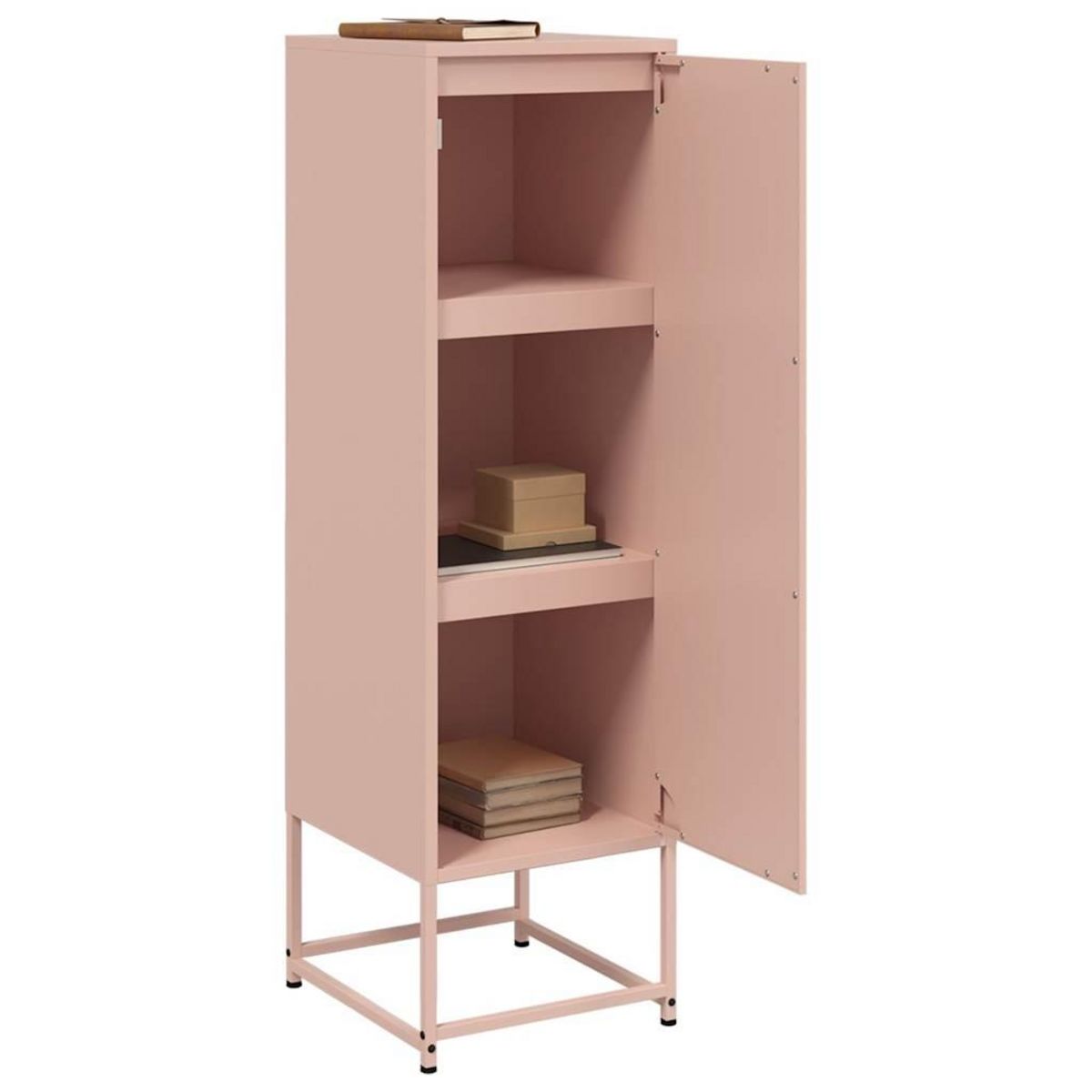 VIDAXL Buffet haut rose 36x39x123 cm acier