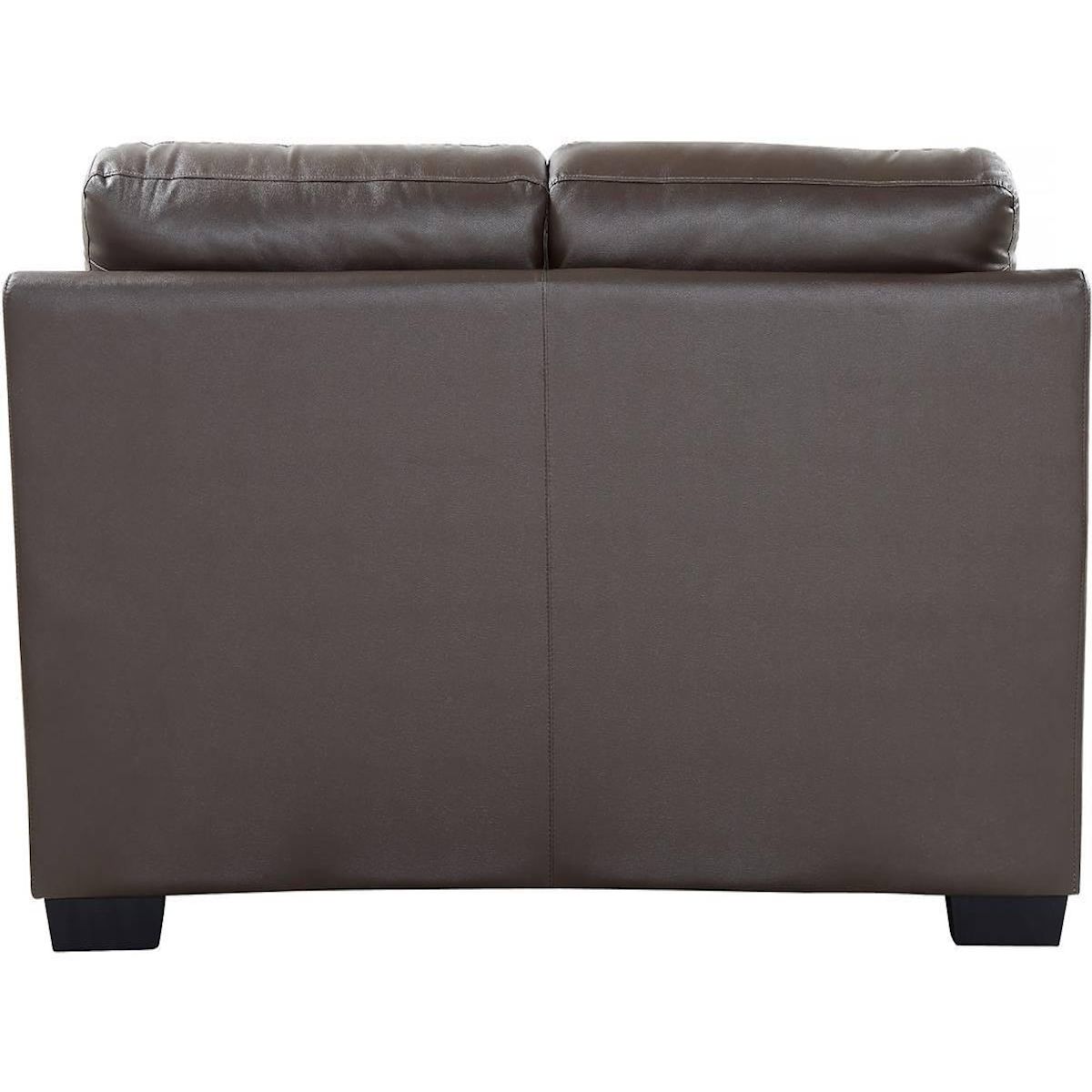 Habitat et Jardin Canapé cuir et PVC  Cardiff -  163 x 92 x 93 cm - Chocolat