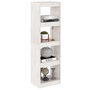 Voir la diapositive 4 : VIDAXL Bibliotheque/Separateur de piece Blanc 40x30x135,5cm Pin massif