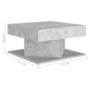 Voir la diapositive 5 : VIDAXL Table basse Gris beton 57x57x30 cm Bois d'ingenierie