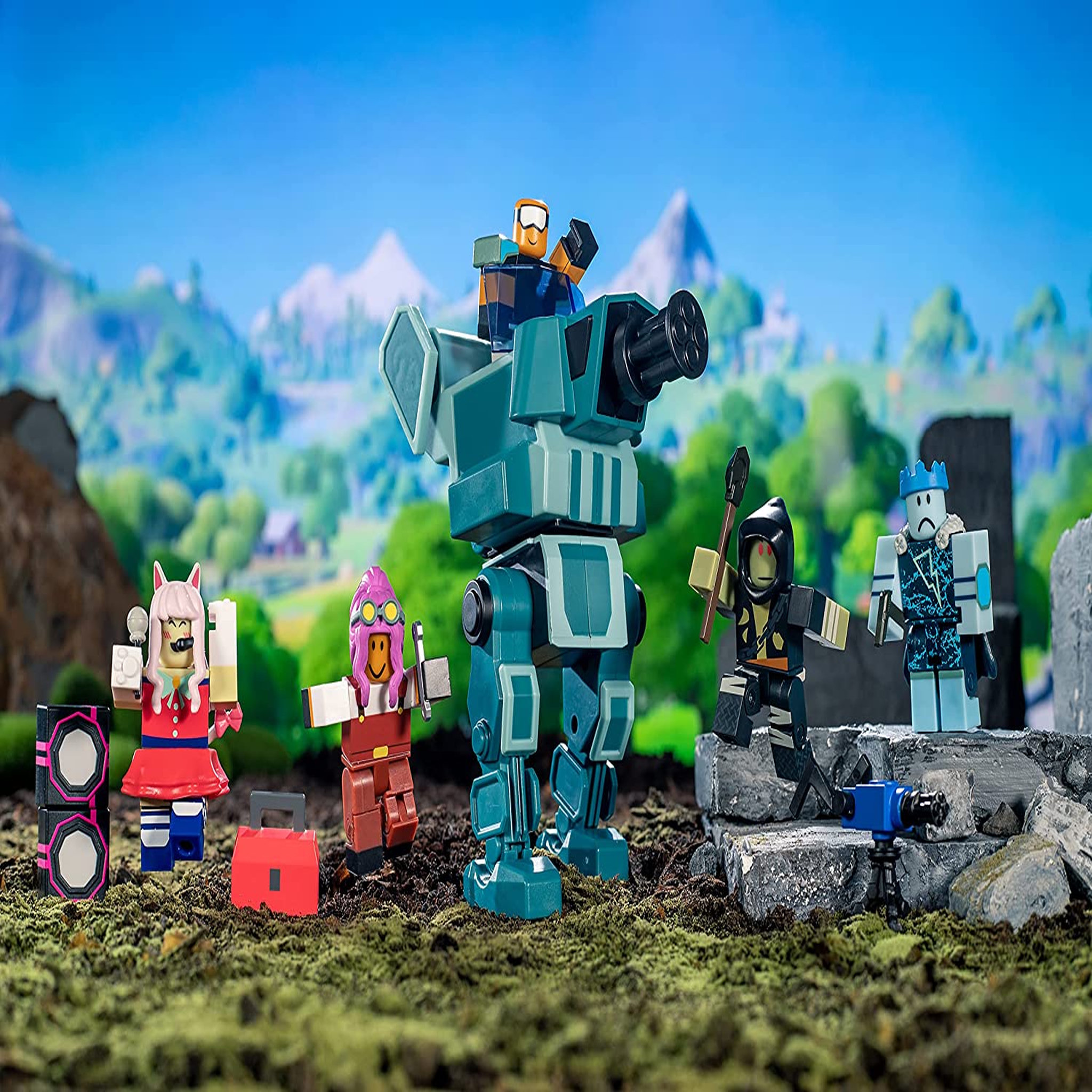 Voir la diapositive 3 : JAZWARES Roblox Simulateur de défense de tour : Charge Figurine d'action