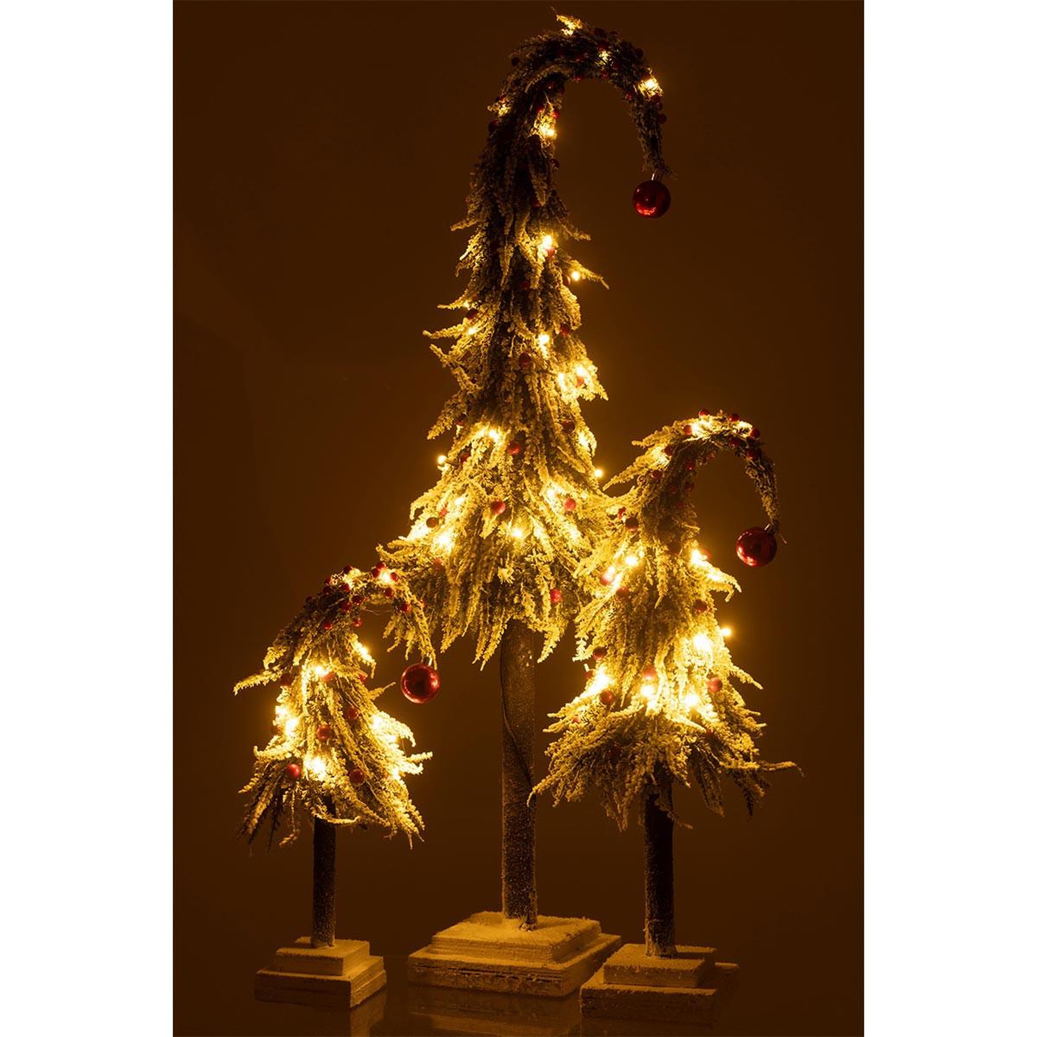 Voir la diapositive 6 : J-LINE Sapin de noël déco à led  phil  100cm vert