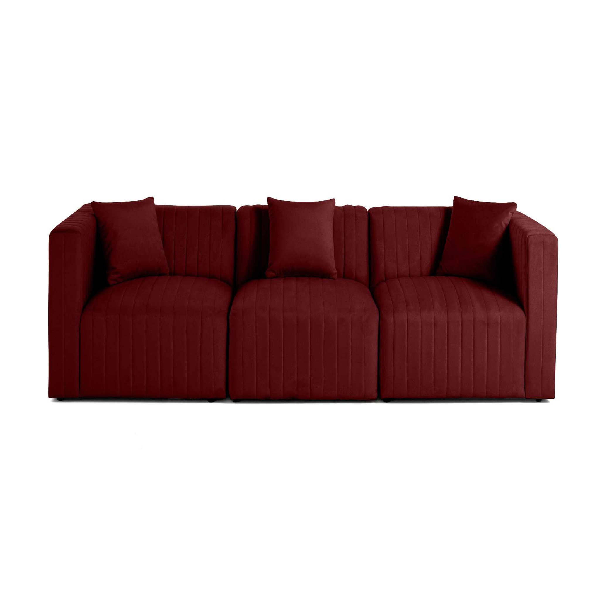 Voir la diapositive 1 : BEST MOBILIER Nova - canapé modulable 3 places - en velours