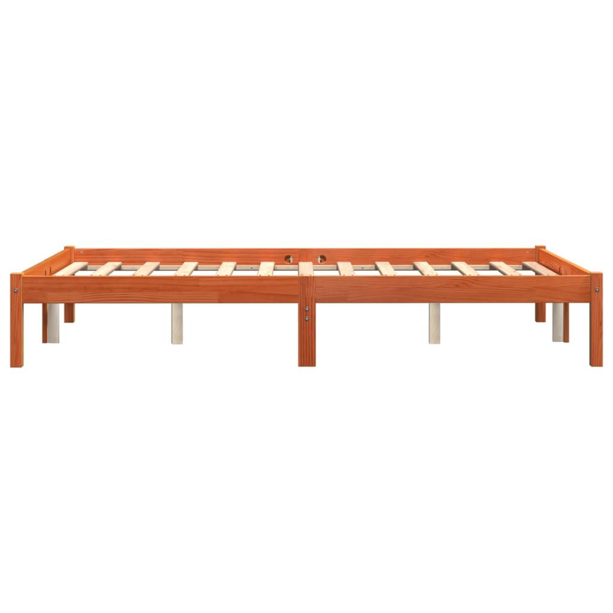 Voir la diapositive 5 : VIDAXL Cadre de lit sans matelas cire marron 120x190cm bois pin massif