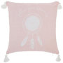 Voir la diapositive 3 : ATMOSPHERA Coussin Déco  4 Pompons  40x40cm Rose