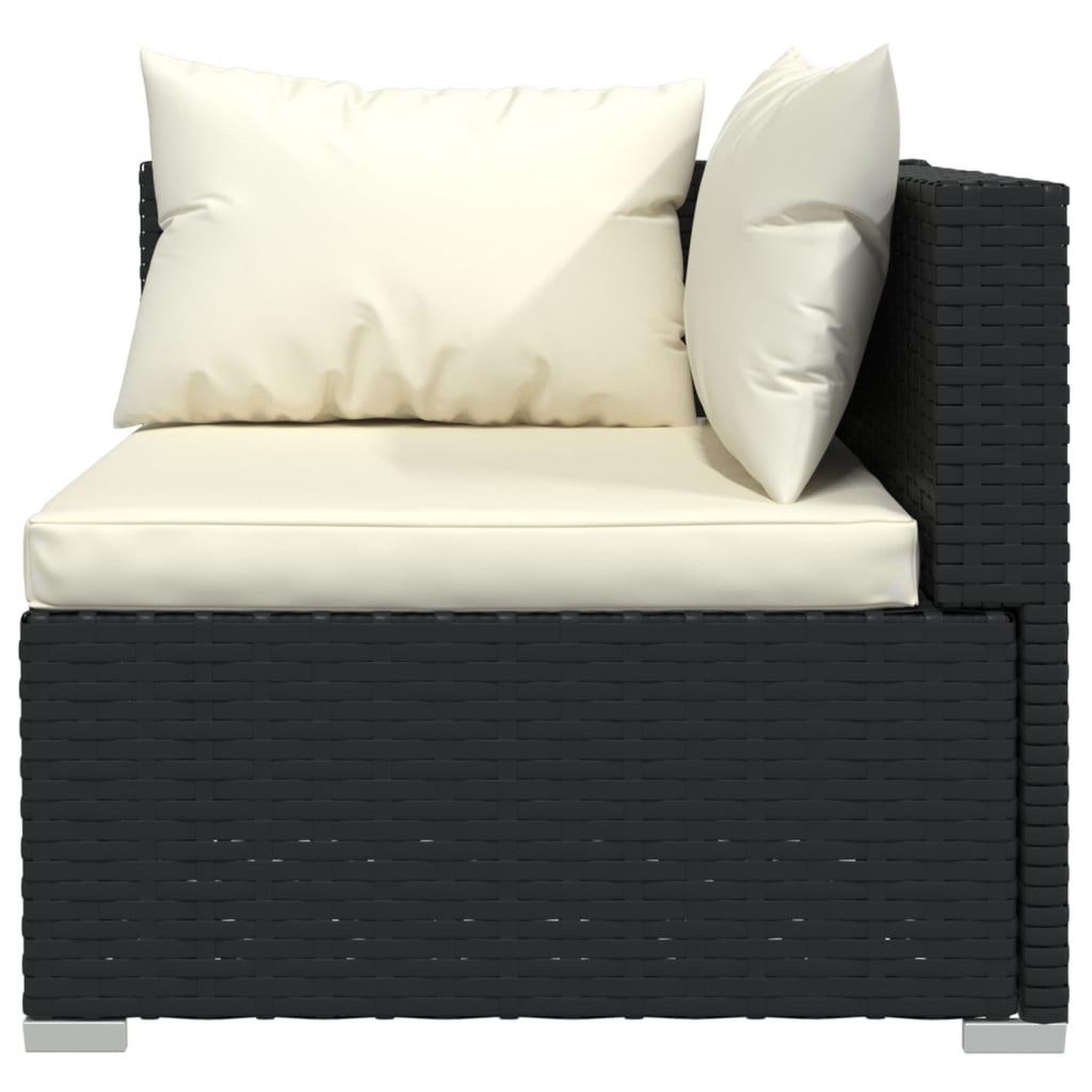 Voir la diapositive 4 : VIDAXL Salon de jardin 10 pcs avec coussins Resine tressee Noir