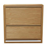 Paris Prix Meuble à Chaussures 2 Compartiments  NewEst  100cm Chêne