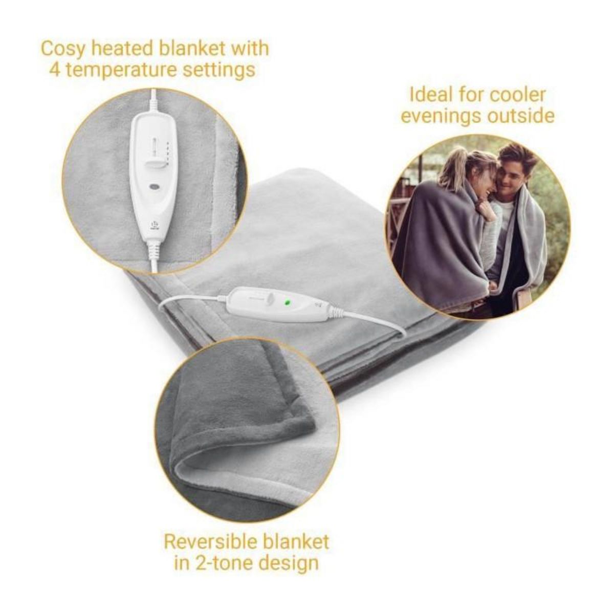 Medisana Medisana Couverture chauffante XXL HB 675 2x1,5 m Gris