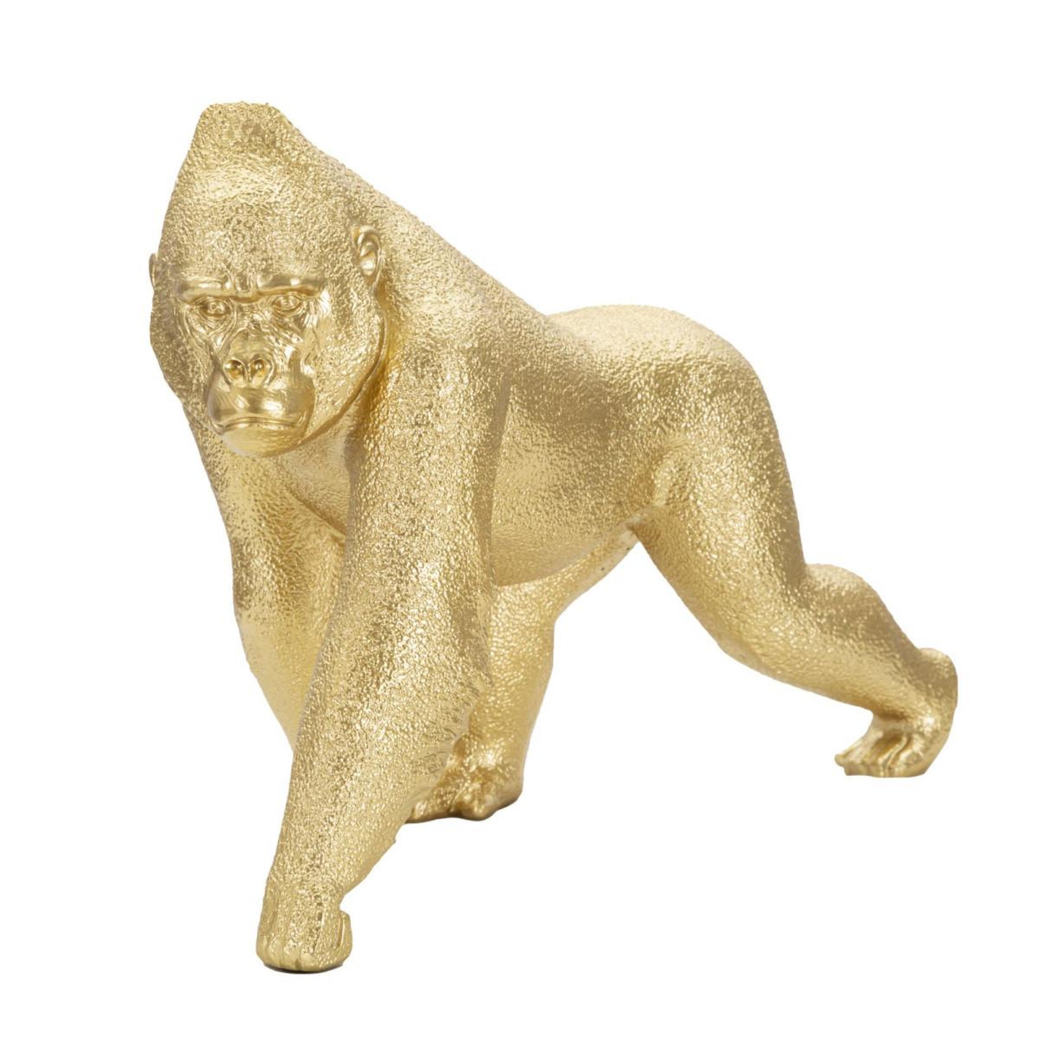 Paris Prix Statuette design en résine  gorille  29cm or