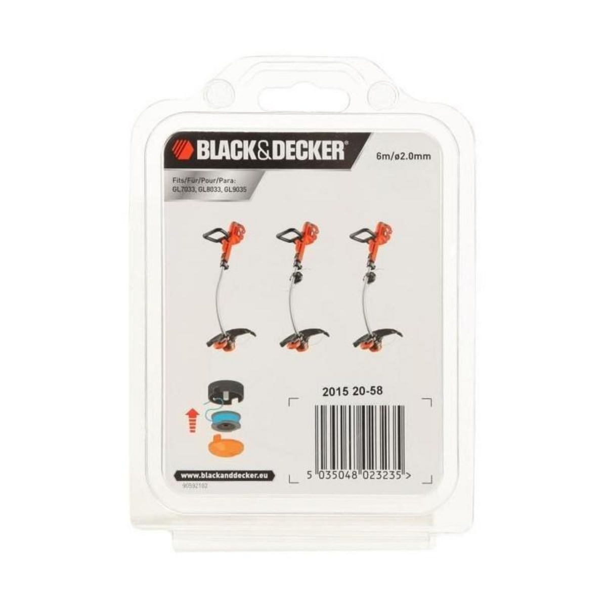 Black et Decker BLACK + DECKER Bobine Reflex 6m fil 2mm