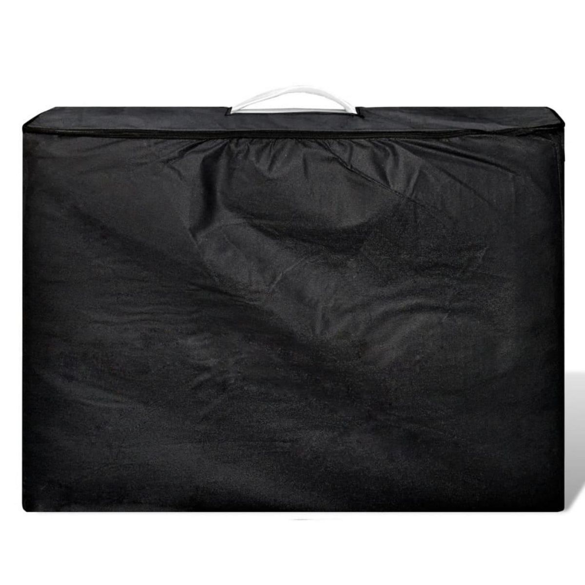 VIDAXL Table de massage pliable Blanc creme 4 zones avec cadre en bois