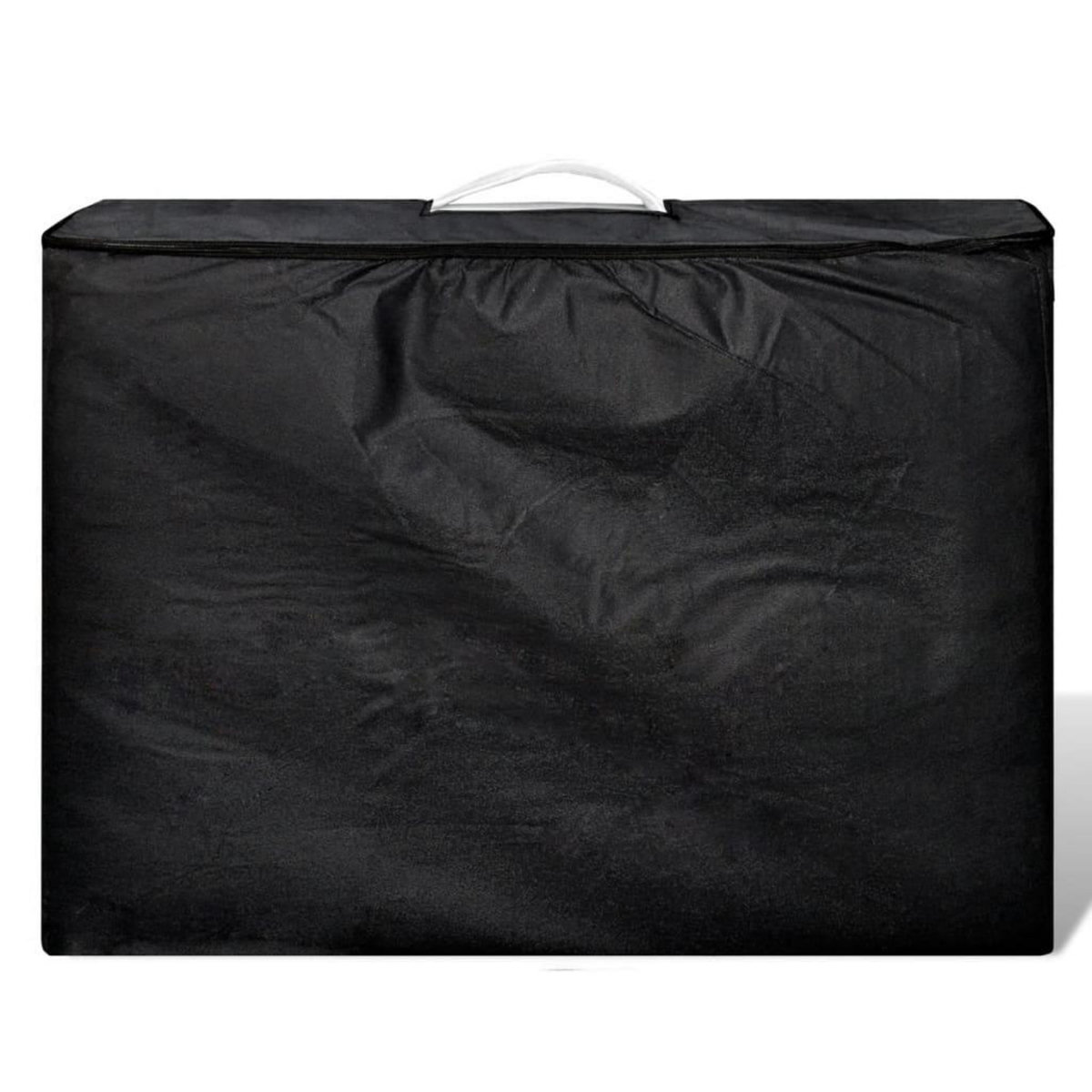 VIDAXL Table de massage pliable Blanc creme 4 zones avec cadre en bois