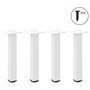 Voir la diapositive 1 : VIDAXL Pieds de table basse 4 pcs blanc 30-32 cm acier