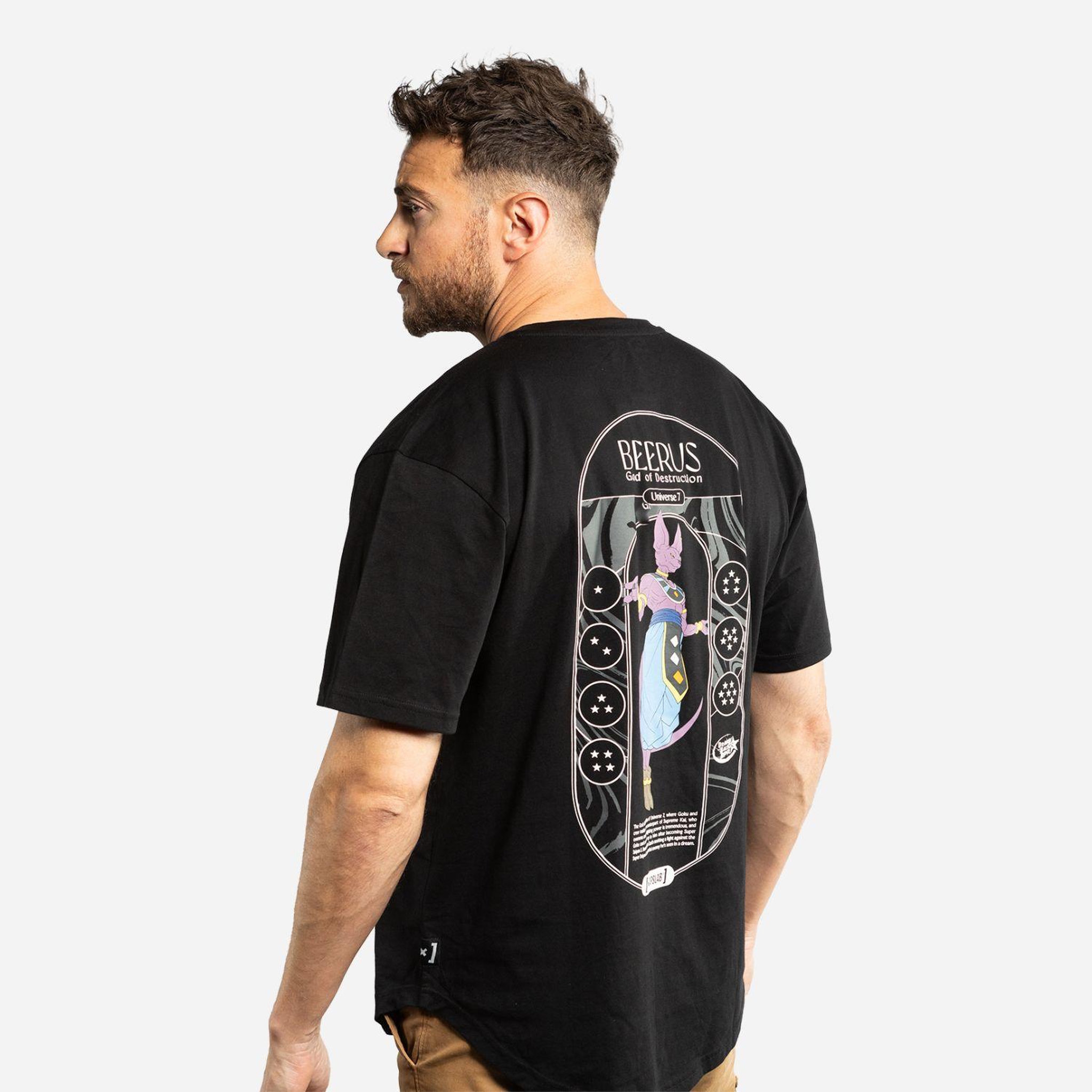 Voir la diapositive 3 : CAPSLAB T-shirt homme confort fit avec print Dragon Ball Super Beerus