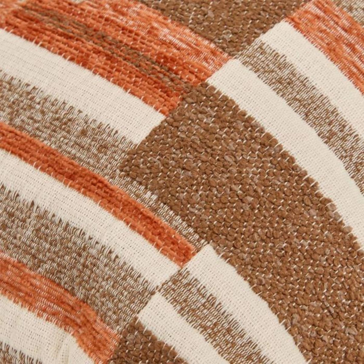 ATMOSPHERA Coussin Déco en Jacquard Chenillé  Calix  30x50cm Ambre