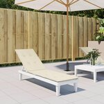 VIDAXL Coussin de chaise de terrasse creme (75+105)x50x4 cm