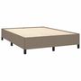Voir la diapositive 3 : VIDAXL Cadre de lit sans matelas taupe 140x200 cm tissu