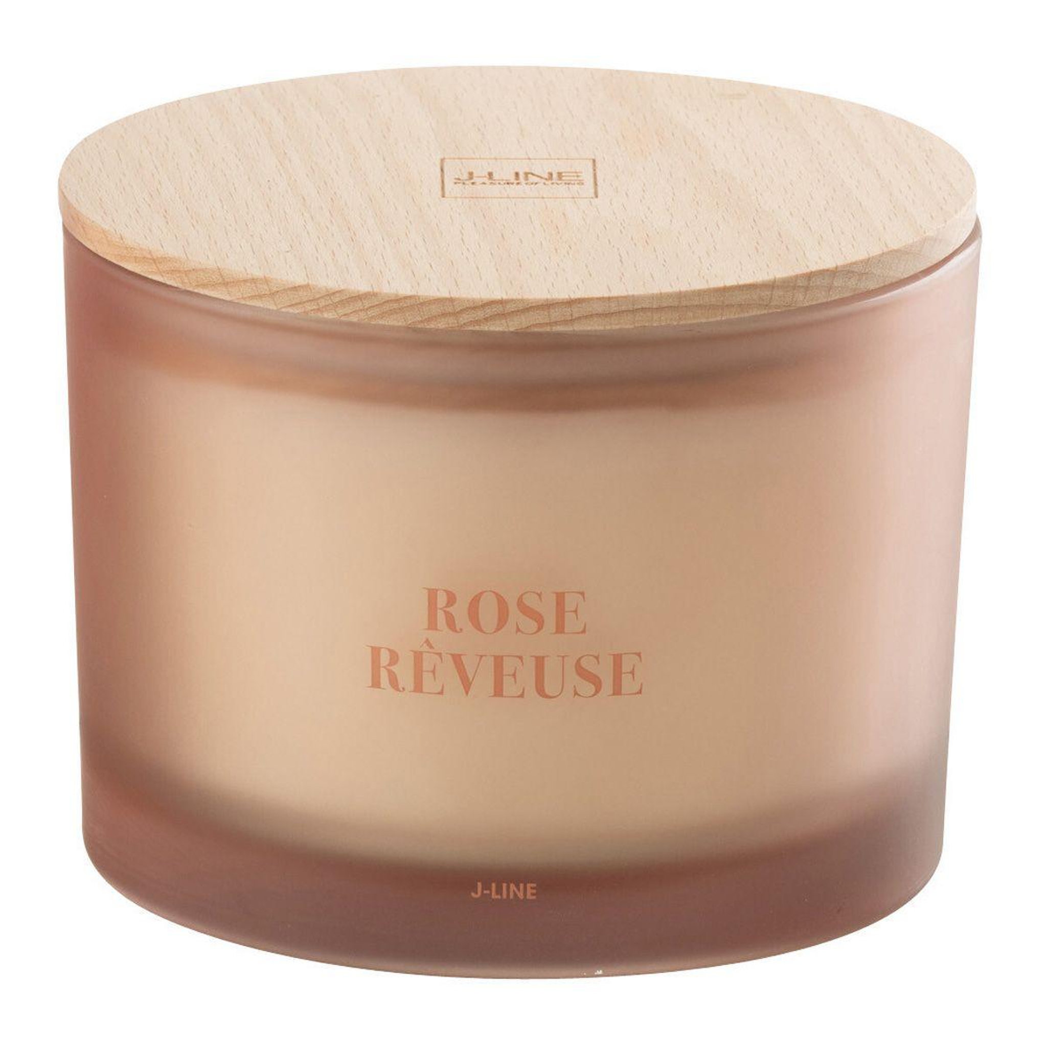 J-LINE Bougie Parfumée  Accords Essentiels  10cm Rose Rêveuse