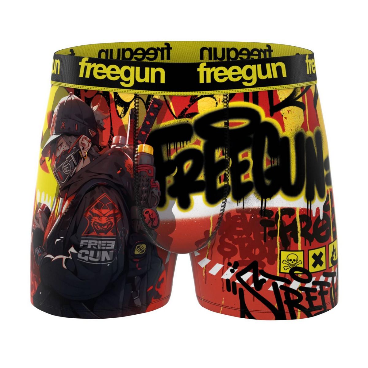 FREEGUN Lot de 3 boxers enfant Manga Comics