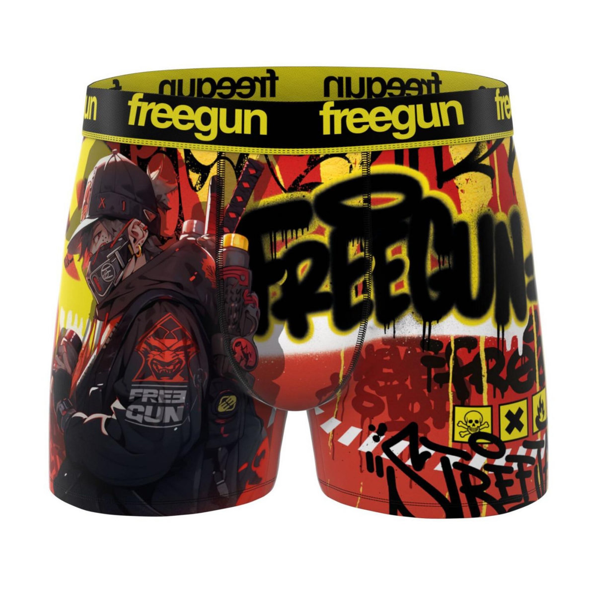 FREEGUN Lot de 3 boxers enfant Manga Comics