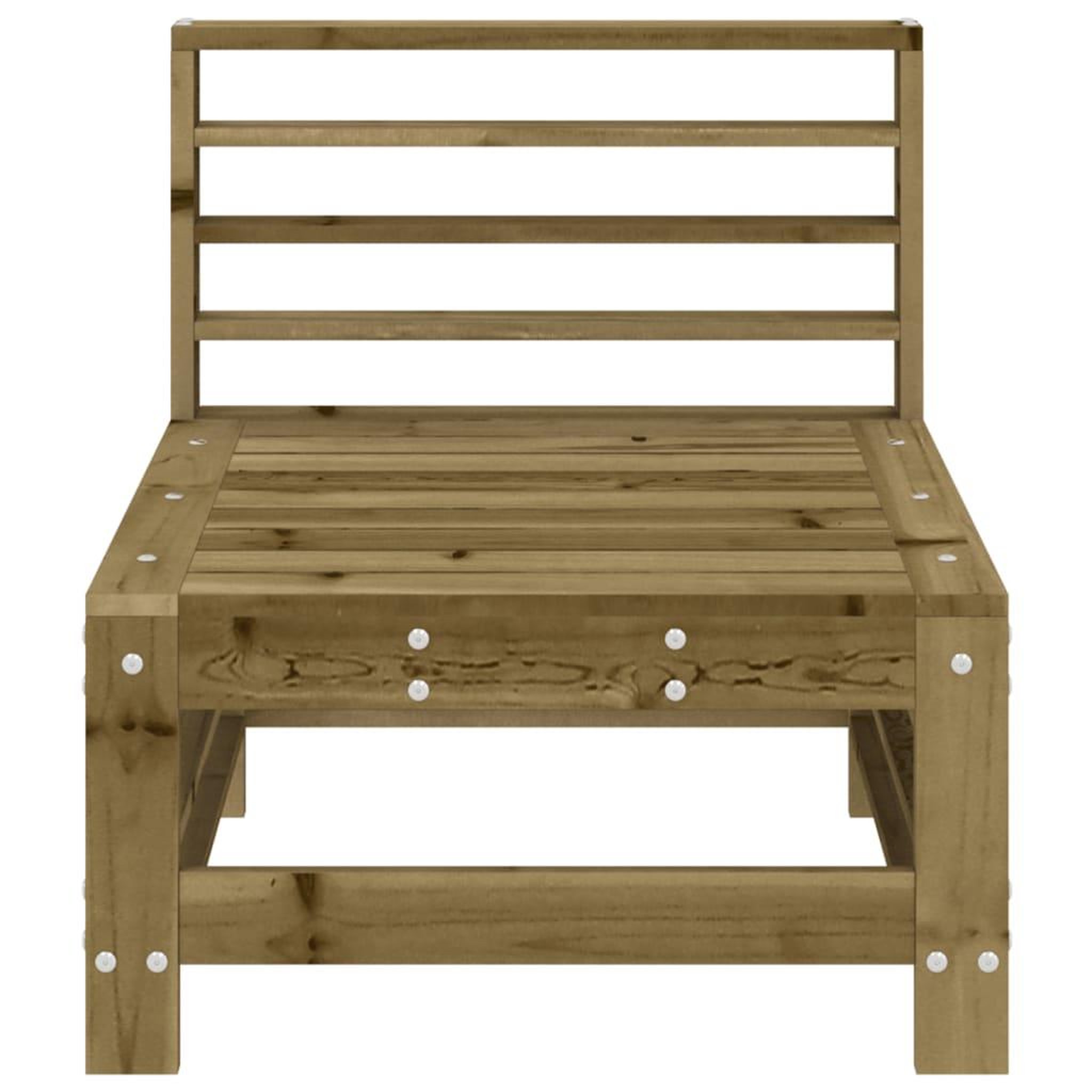 Voir la diapositive 3 : VIDAXL Canape central de jardin bois de pin impregne