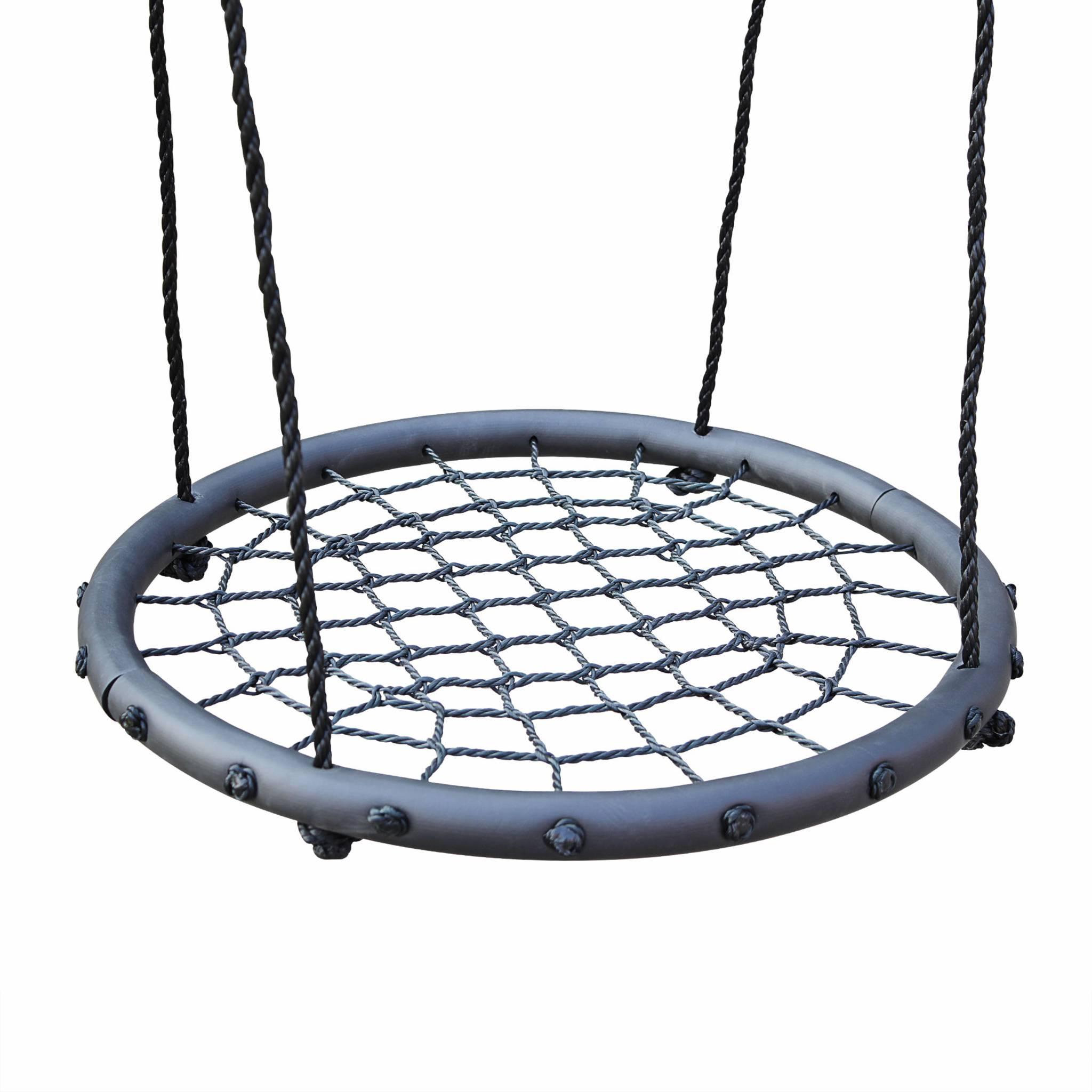Voir la diapositive 2 : SWEEEK Balançoire nid d'oiseau Ø60cm pour portique de 2 à 2.2m. agrès pour portique