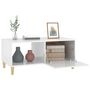 Voir la diapositive 5 : VIDAXL Table basse Blanc brillant 89,5x50x40 cm Bois d'ingenierie