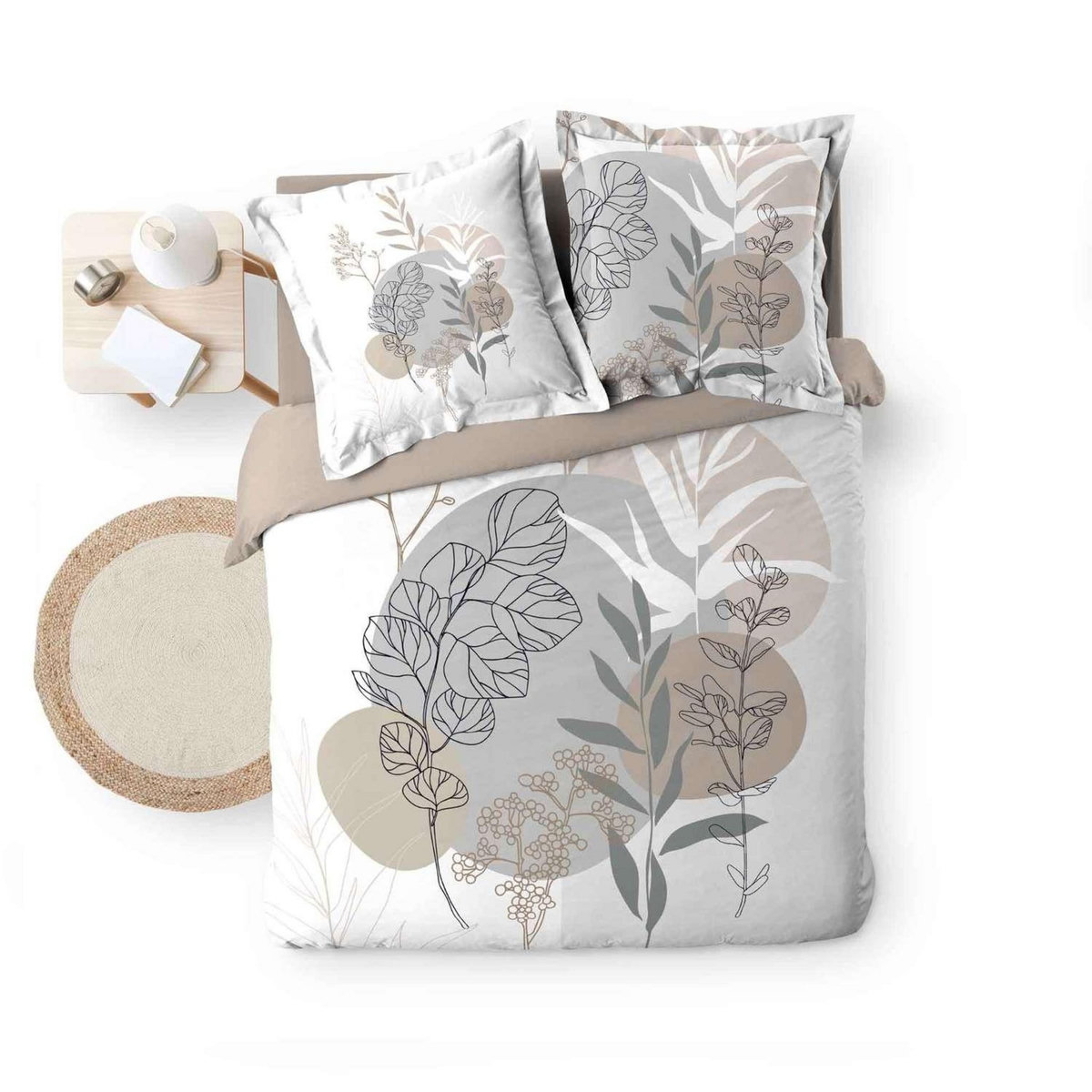 Douceur d'Intérieur Parure de lit POMONA - 100% coton - 220 x 240 cm