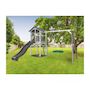 Voir la diapositive 2 : Axi House AXI Structure de jeu Beach Tower avec 1 balancoire siege nid rond Blanc Gris avec Toboggan Gris