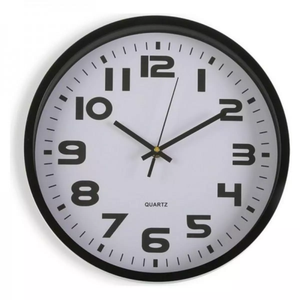 MARKET24 Horloge Murale Noir Plastique (4,2 x 30,5 x 30,5 cm)