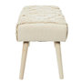 Voir la diapositive 3 : Paris Prix Banc Design en Bois  Mirage  60cm Blanc & Beige