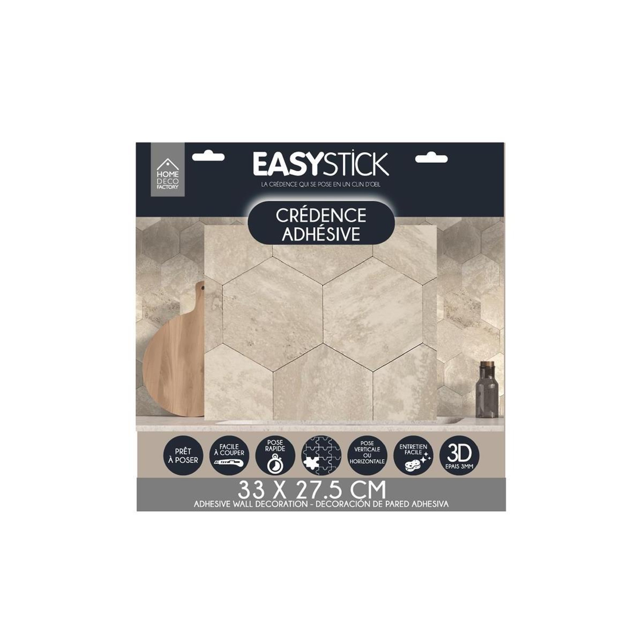 Voir la diapositive 4 : Je cherche une idee Crédence adhésive  hexagone  33cm blanc