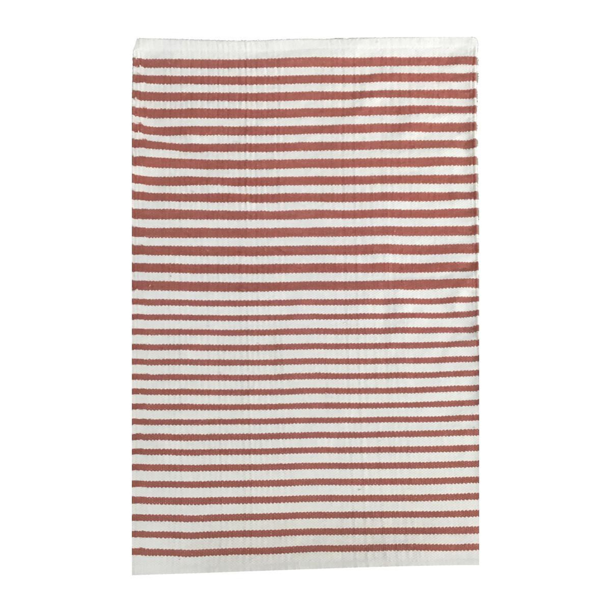 Voir la diapositive 3 : FUTURE HOME Tapis déco à rayures en coton 60x90cm