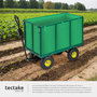 Voir la diapositive 4 : tectake Chariot de jardin et de transport avec des parois latérales rabattables vert