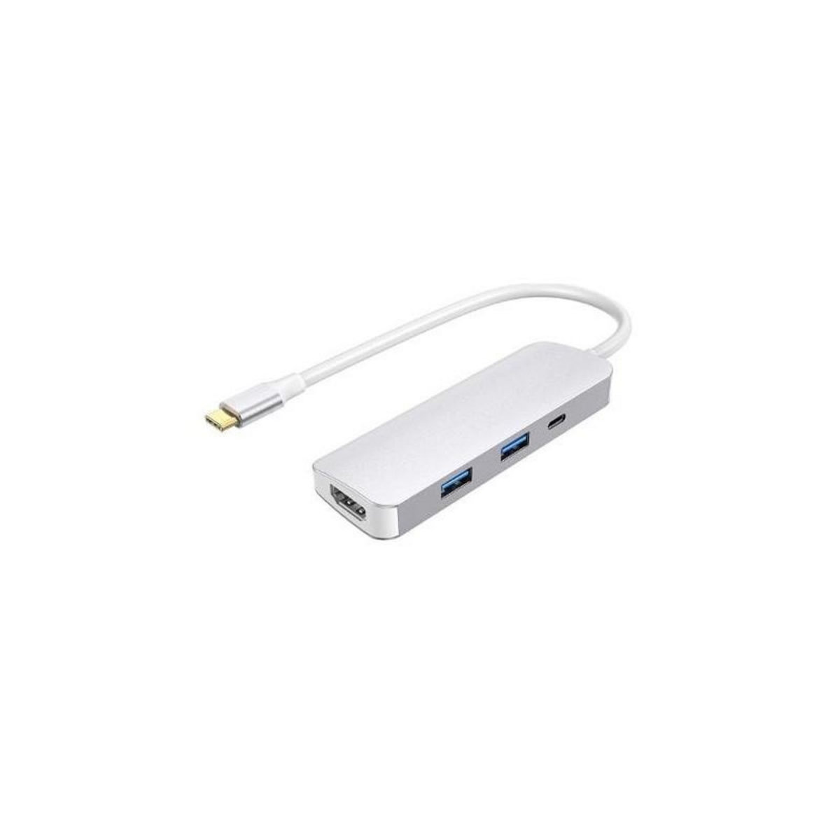 URBAN FACTORY Hub USB C Urban Factory 4 en 1 avec 2 USB A 1 HDMI 4K 1 USB C 100W PD Gris sidéral