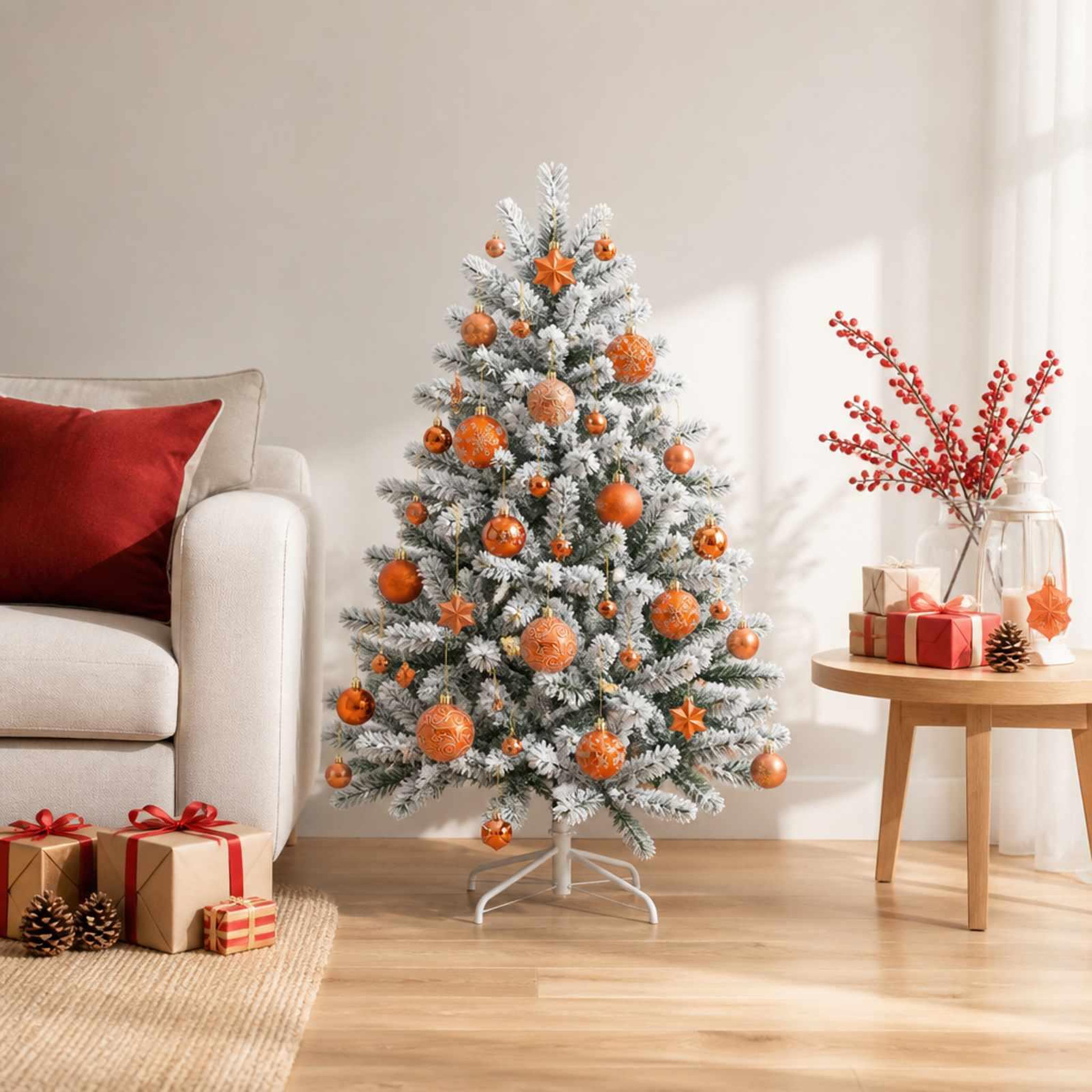 Voir la diapositive 2 : VIDAXL Ensemble de boules de Noël 88 pc Bronze Diam. 6 cm Plastique