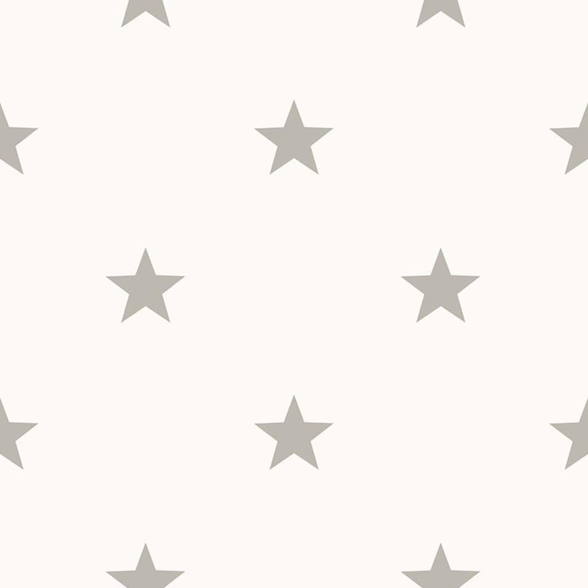 Noordwand Noordwand Papier peint Friends&Coffee Little Stars Gris clair et blanc